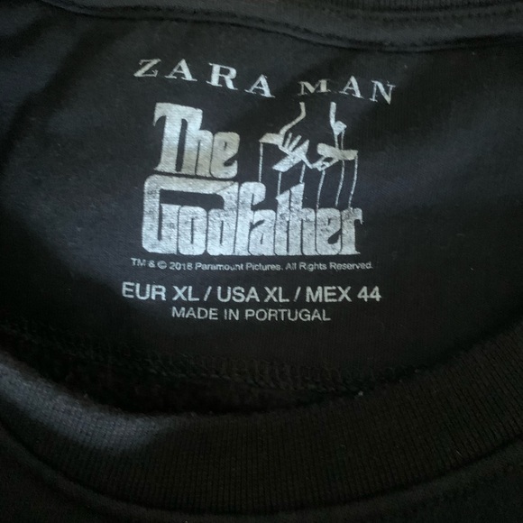 The Godfather Sweatshirt, Zara Man, Black, Crew Neck, XL - Picture 4 of 4